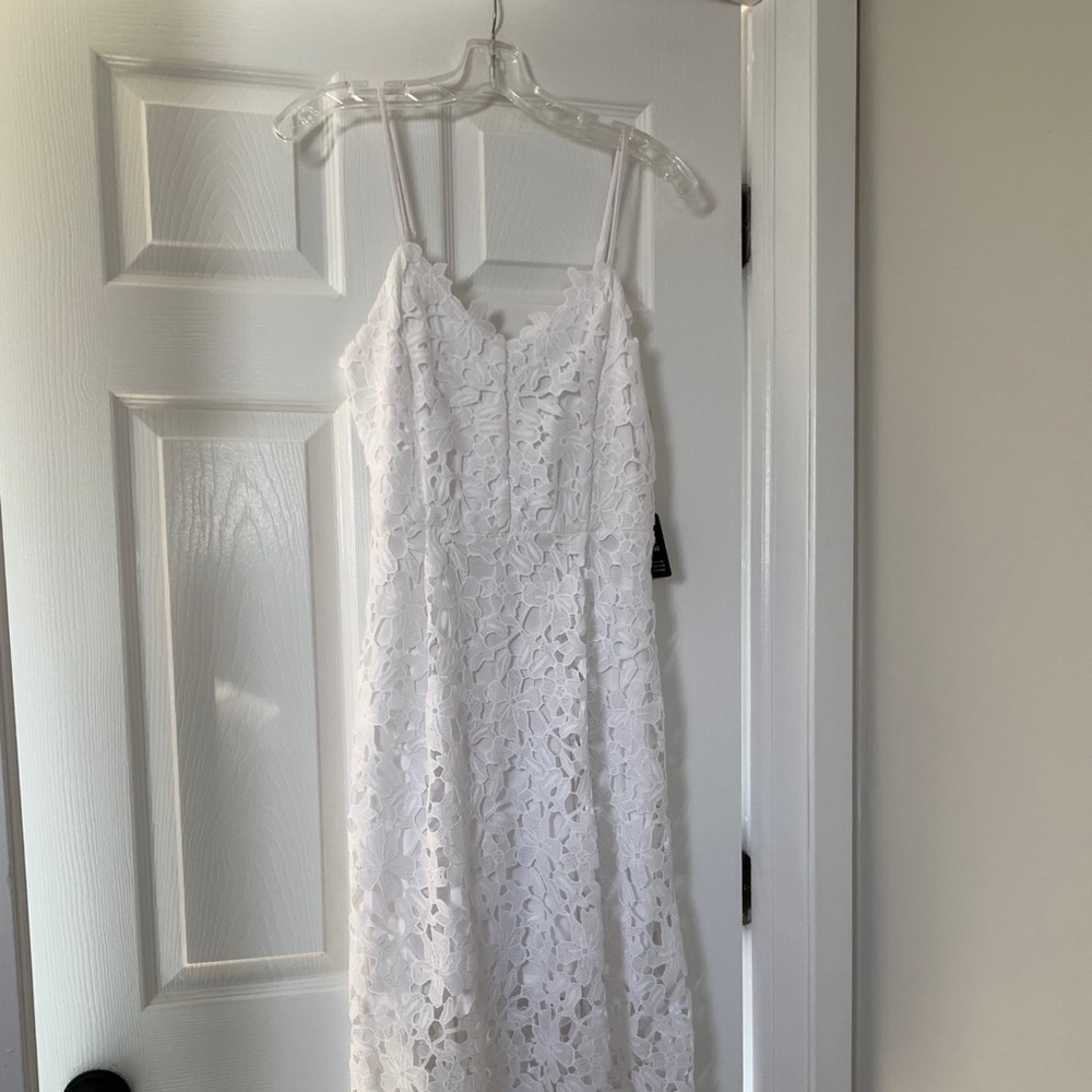 Express White Lace Midi Dress